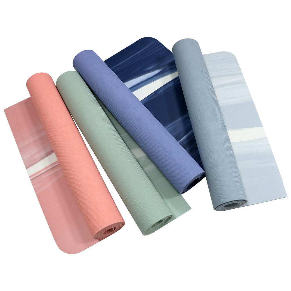 土豪垫天然彩色橡胶pu撞色垫吸汗防滑运动健身家用铺馆爆款瑜伽垫