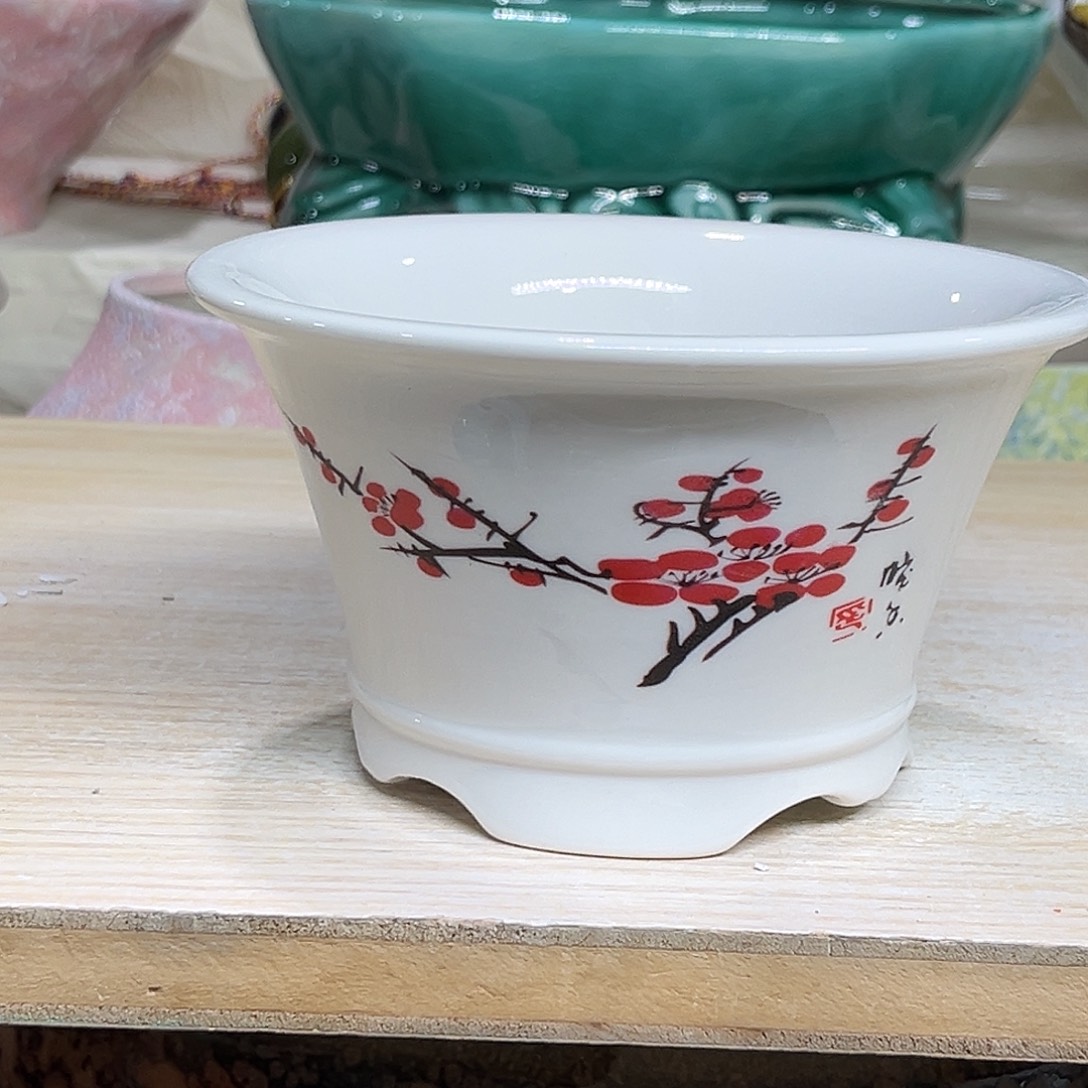 陶瓷绿植多肉微瑕花盆外口径：13*7