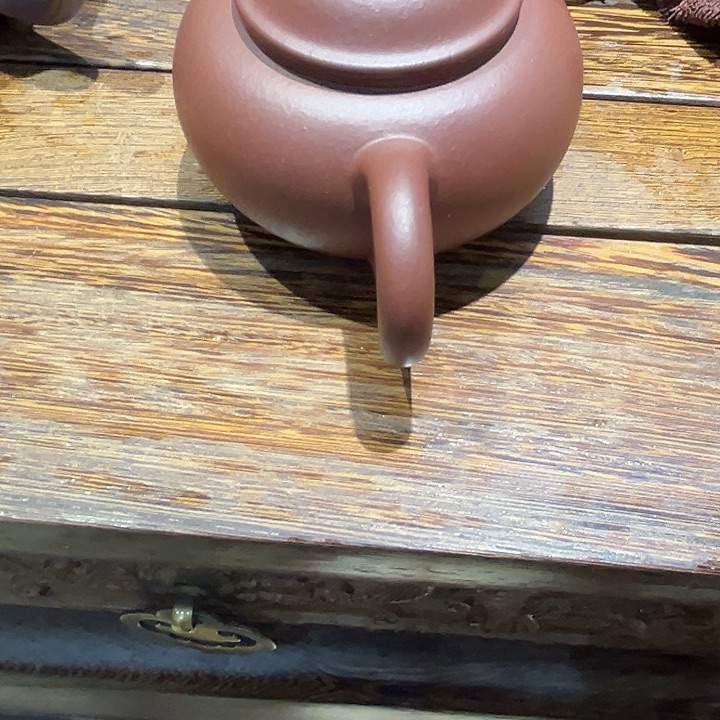 茶壶紫砂那****5老紫泥水平壶200c c