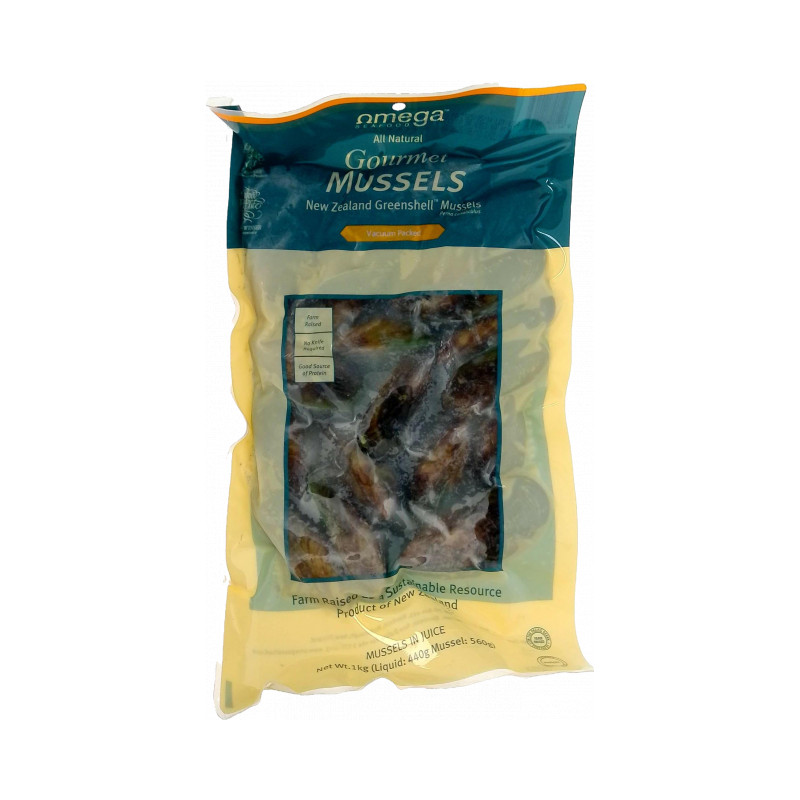 海鲜世家 新西兰熟冻原汁青口贝 1kg 1袋/份