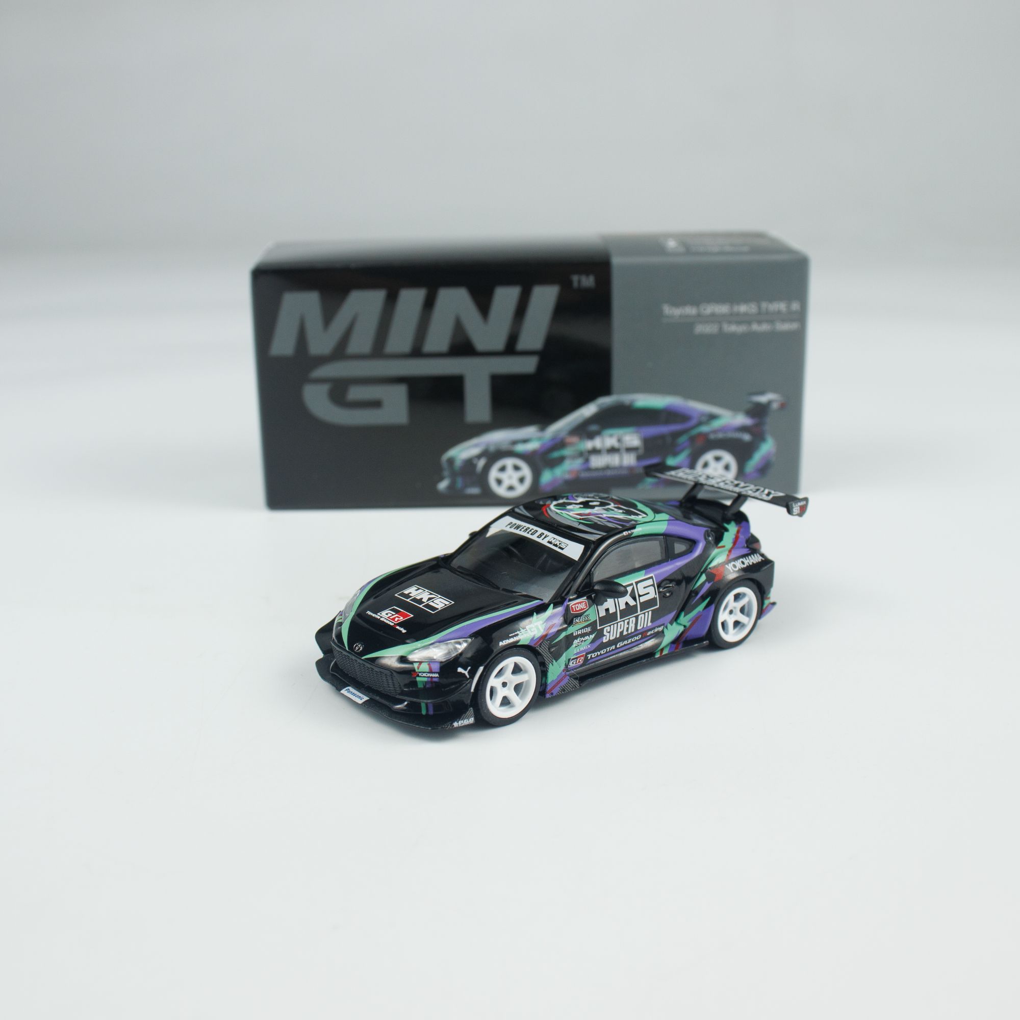 MINIGT车模 1:64 合金 1005号 丰田GR86 HKS 小比例汽车模型收藏