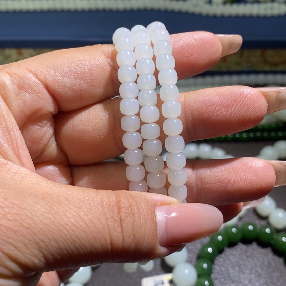 和田玉手链未镶嵌南*