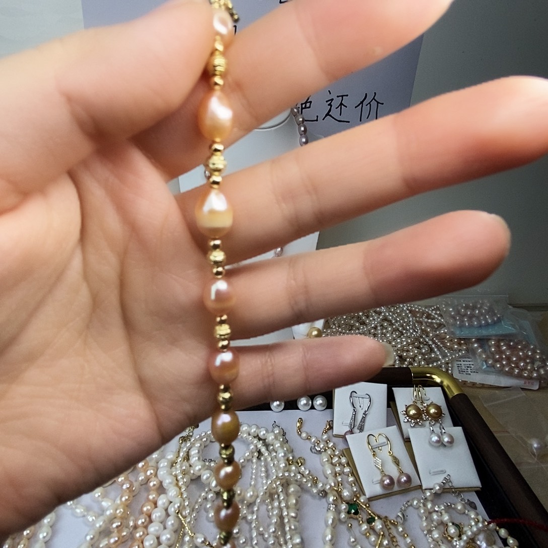 合金手链淡水珍珠