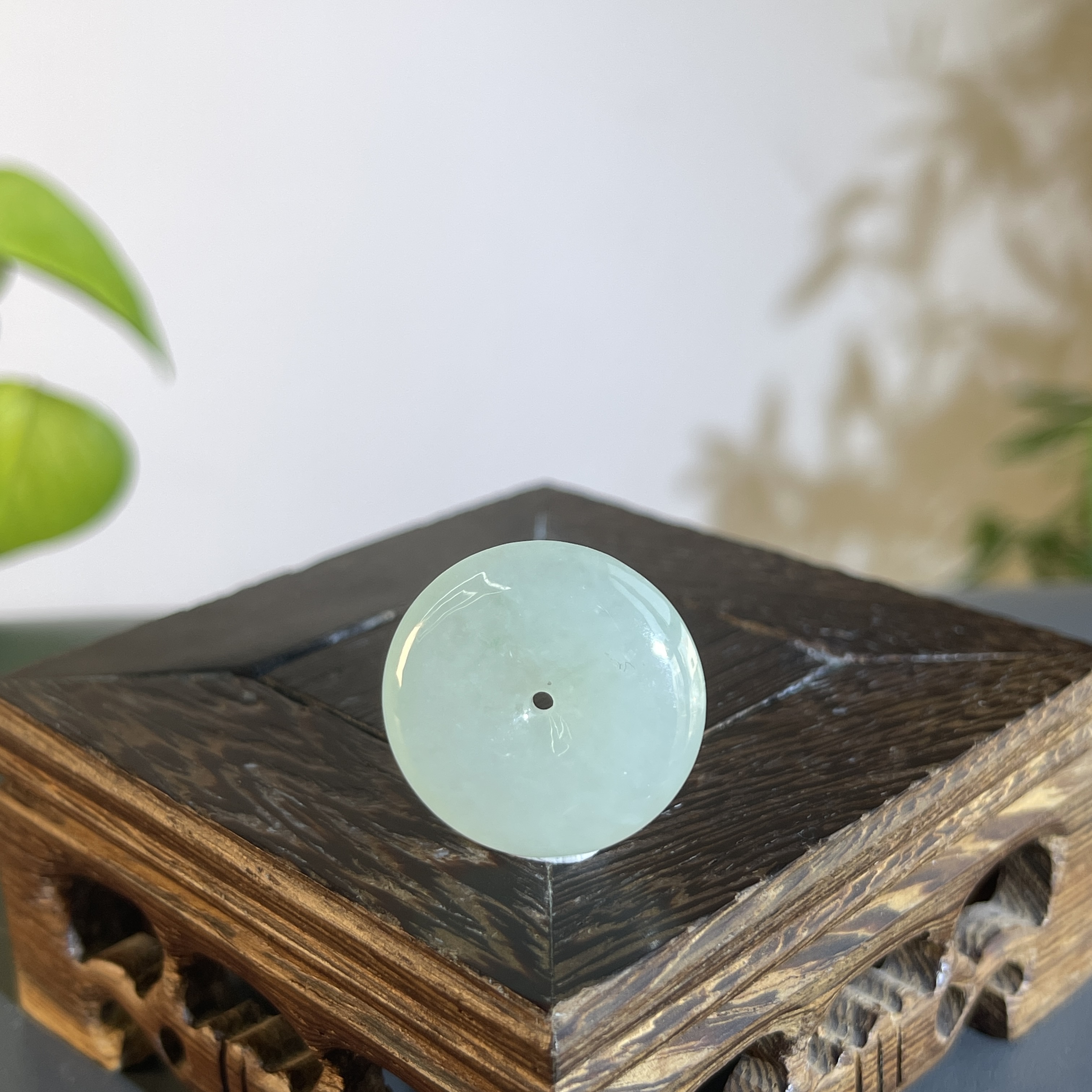 JCB16-74   天然缅甸A货翡翠   平安扣