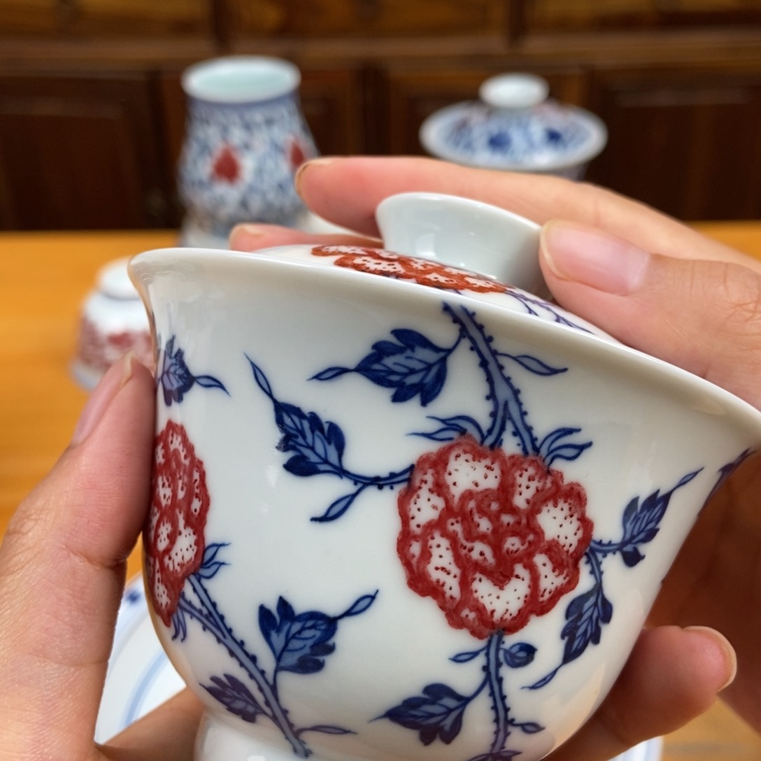 景德镇手绘现代茶具，非古董