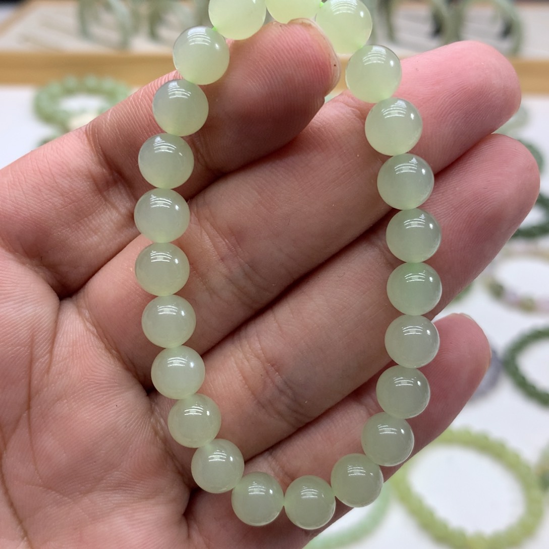 和田玉手串未镶嵌毓*@