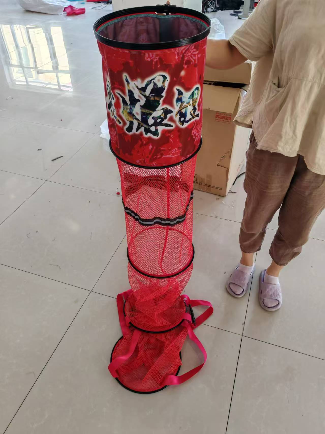 涂胶竞技不锈钢防挂网兜脱水速干便携户外垂钓鱼护