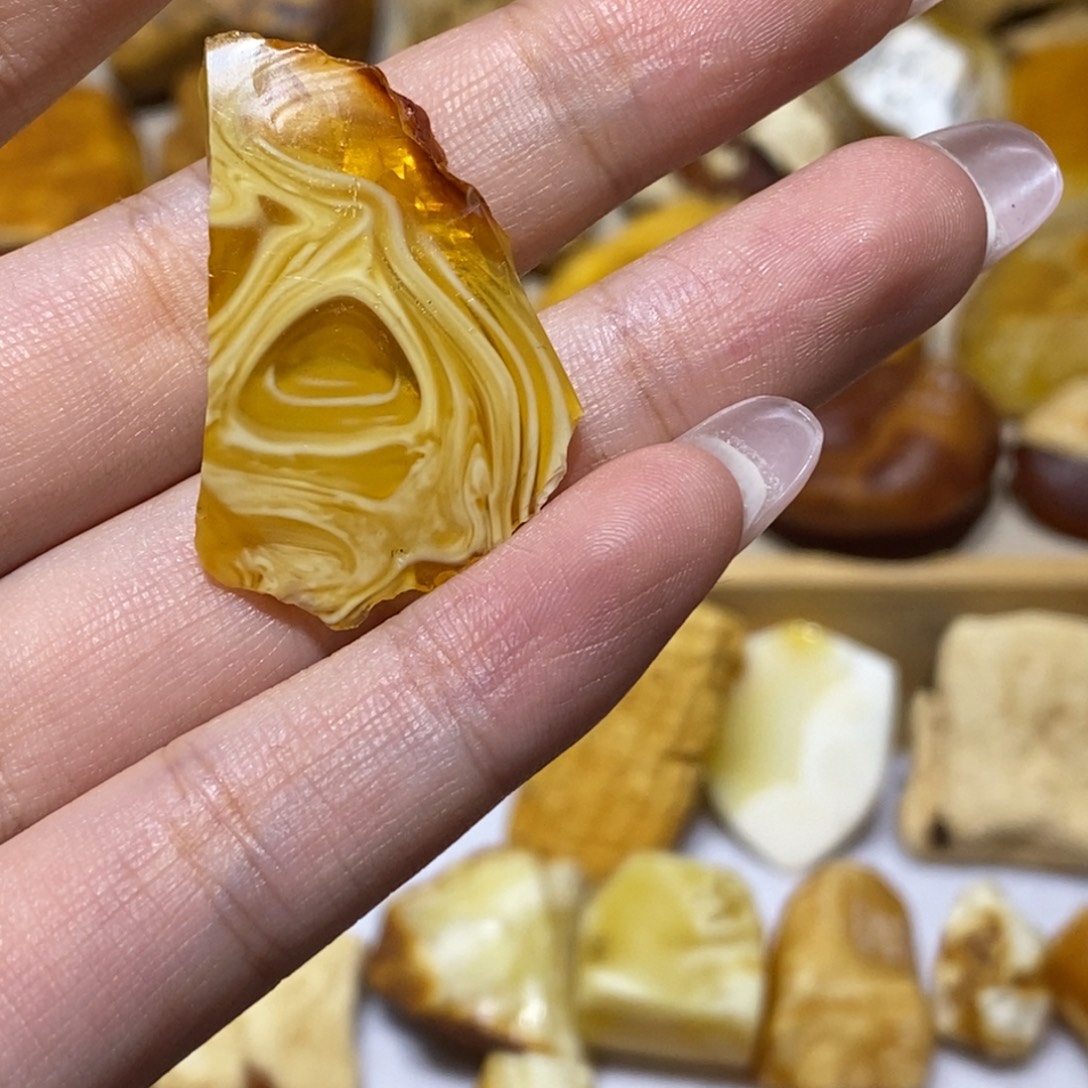 明***小定制琥珀蜜蜡原石 