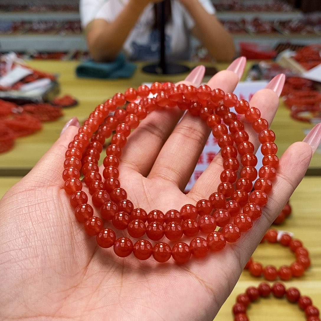 南红玛瑙未镶嵌6mm+多圈手串多样性发一