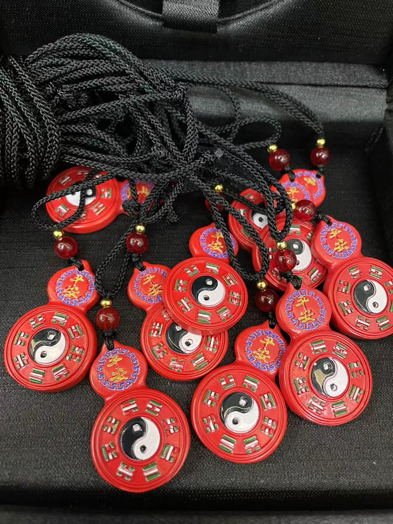 含辰砂工艺品朱砂葫芦太极套绳（多样性单个发货）