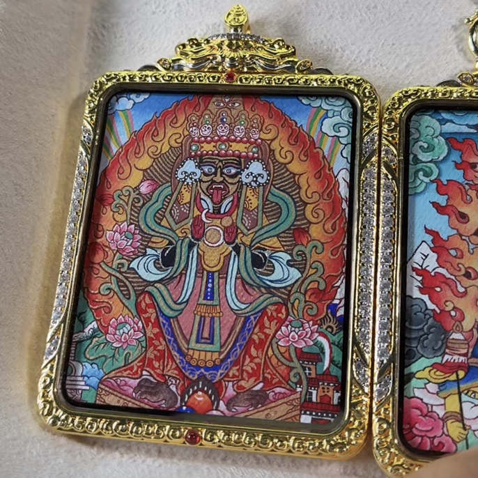  【焱梵鎏瑾】纯矿物颜料纯手绘热卡·全身扎基·50*40mm