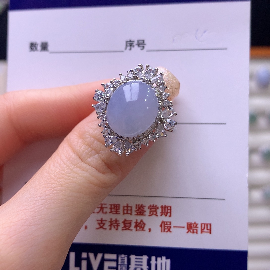 翡翠银S925镶嵌戒指15