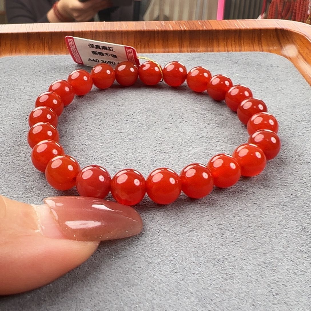 南红玛瑙手串未镶嵌