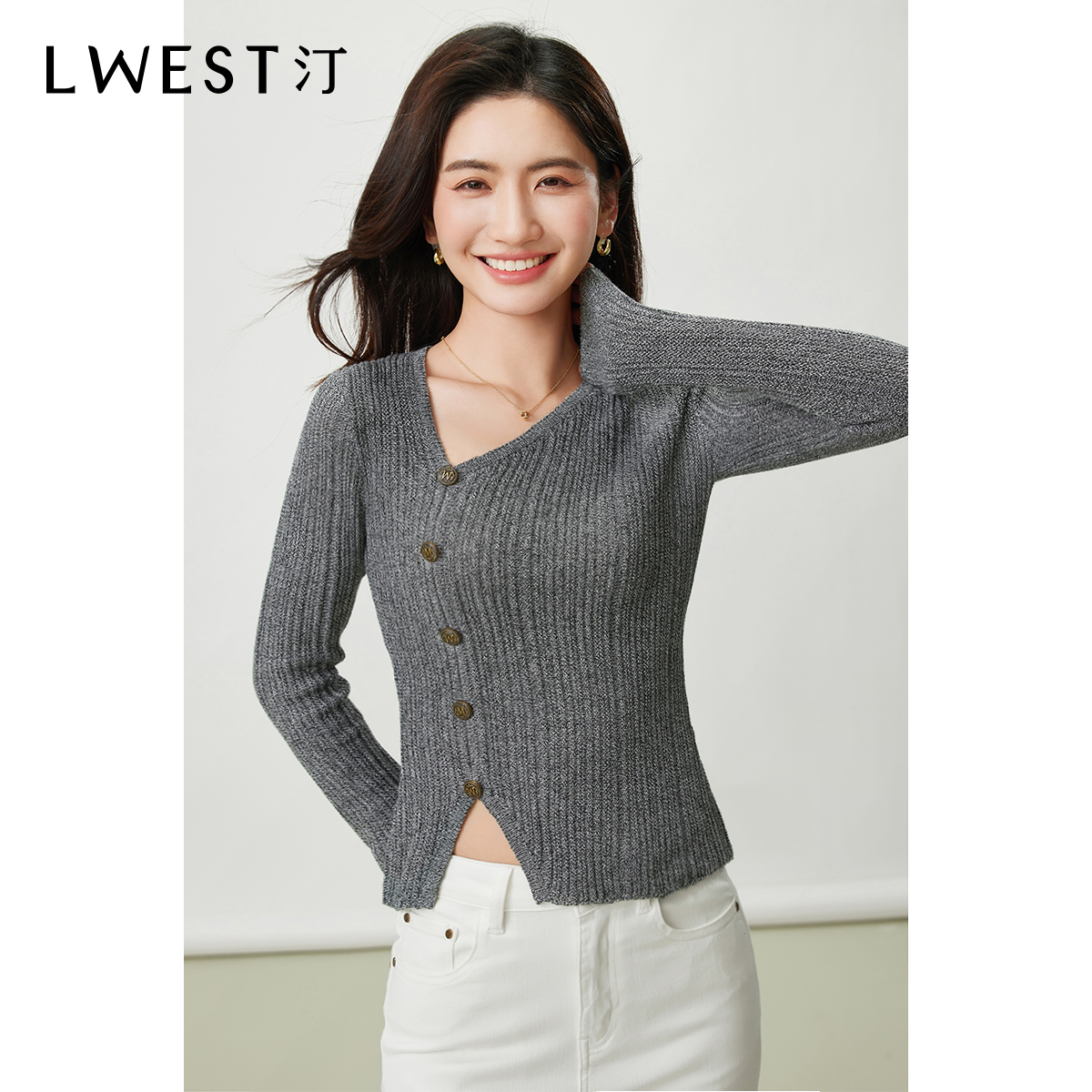 【小玉专属】朗文斯汀设计感不规则针织衫DZMZ4102A12091