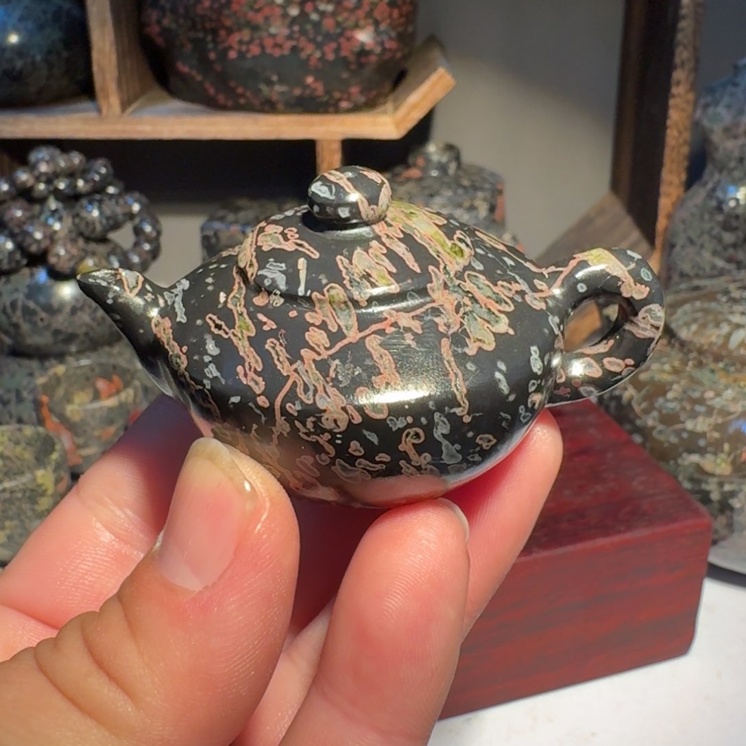 梅花玉紫金花把把壶