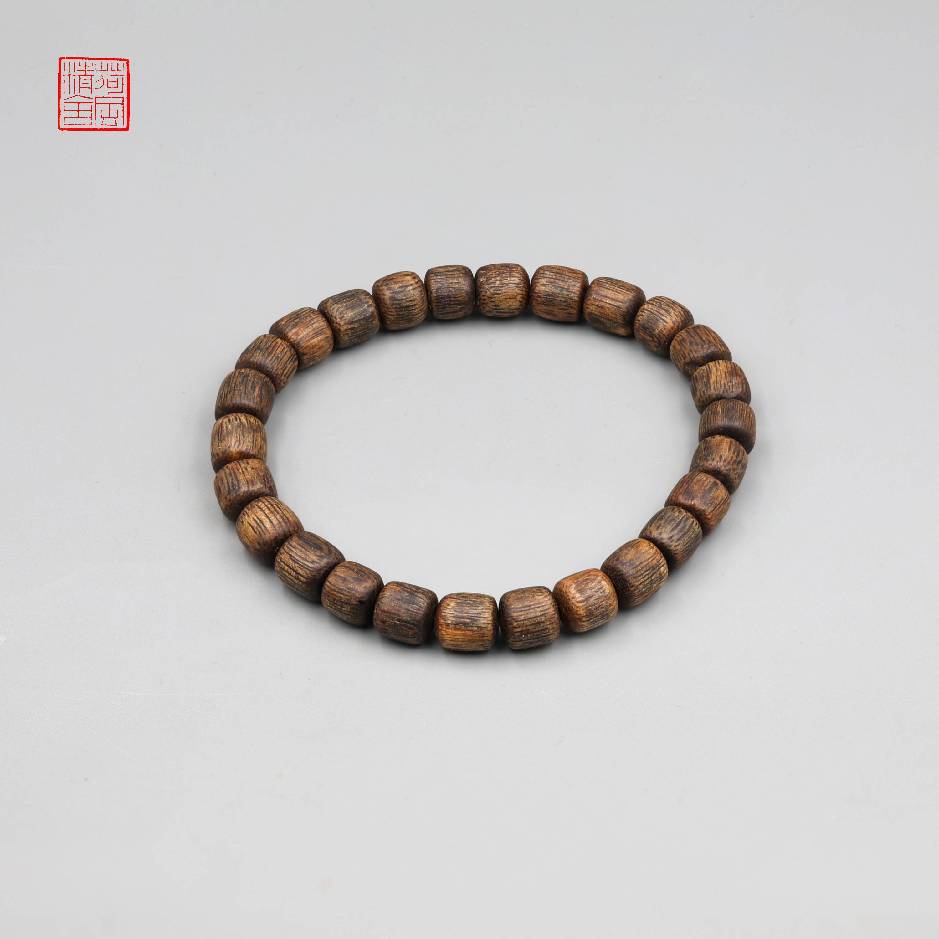 沉香【沉水精品】海南莺歌绿棋楠沉水随型单圈沉香手串 -CX562