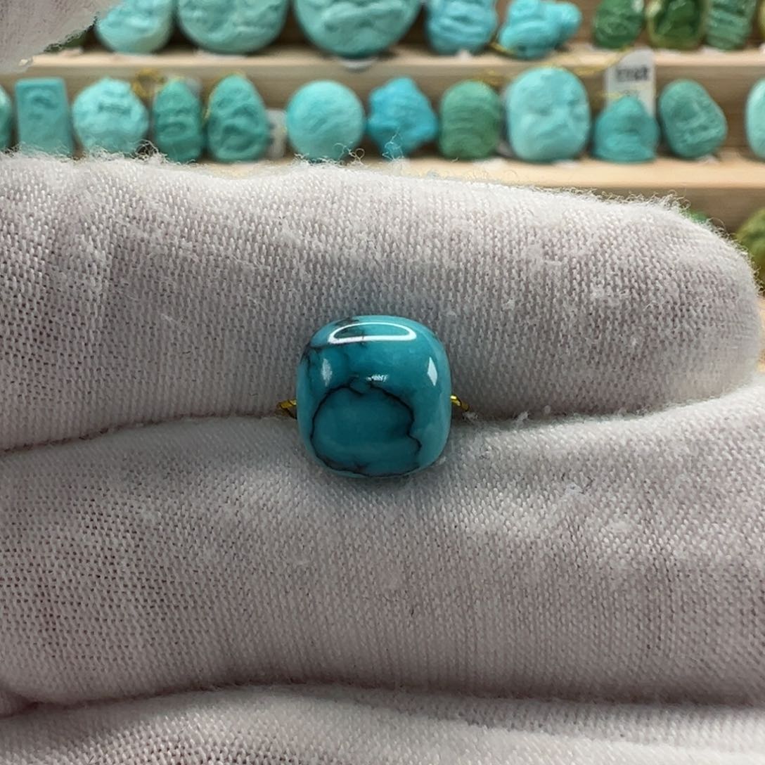 未镶嵌绿松石老型珠9.7x9.1mm