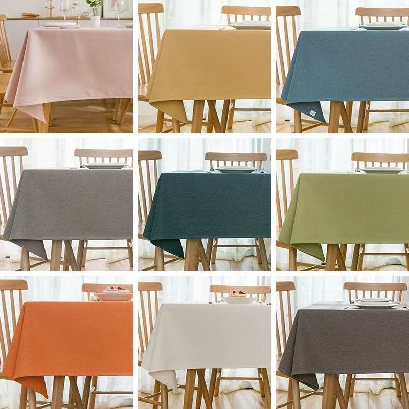 外贸原单亚麻麻桌布01