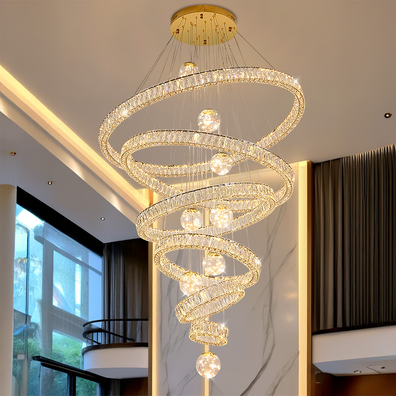 意式轻奢水晶吊灯客厅主灯现代简约大气2025新款餐厅卧室灯具大全