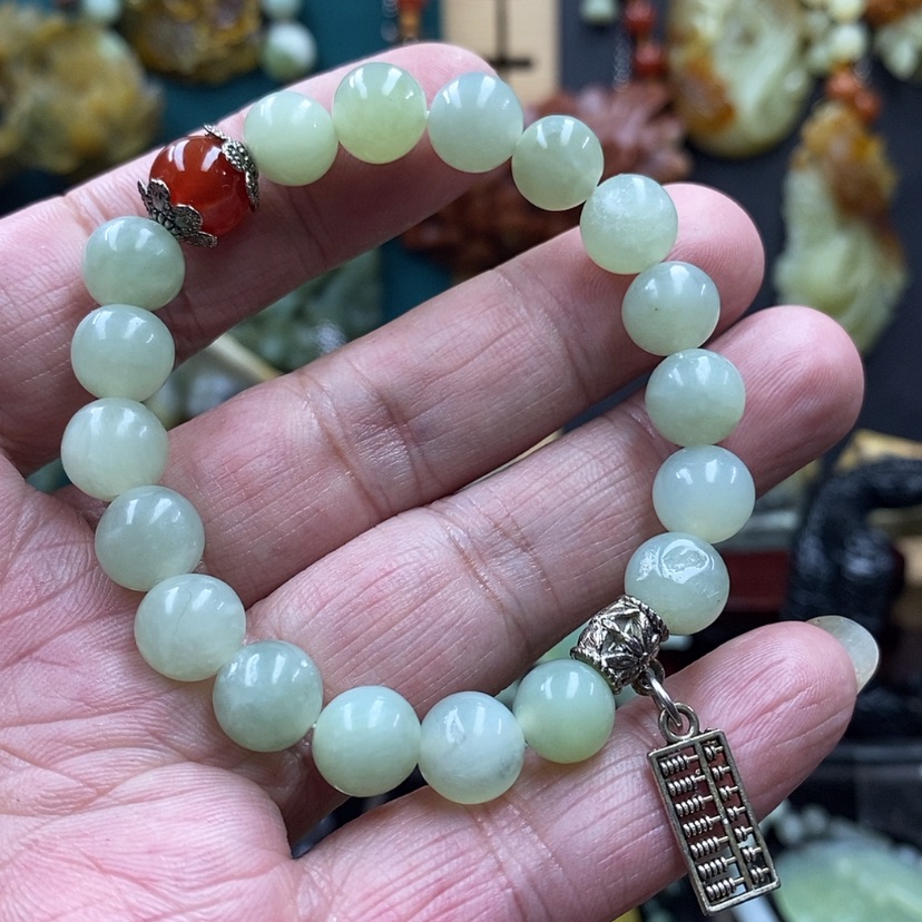 【闪购商品】蛇纹石玉手链未镶嵌