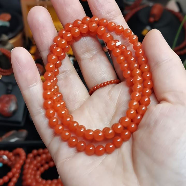 南红玛瑙手串未镶嵌