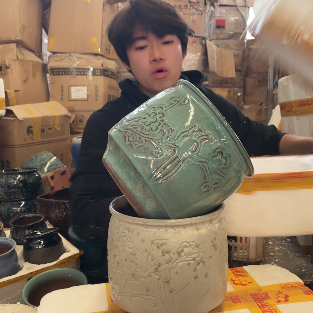 红陶宜兴紫砂花盆