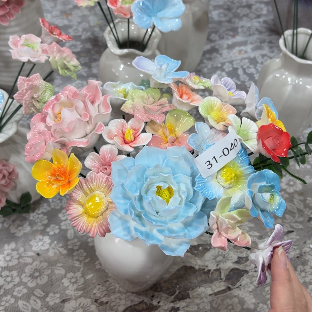 3140 陶瓷花拍满20元发货，退款拉黑