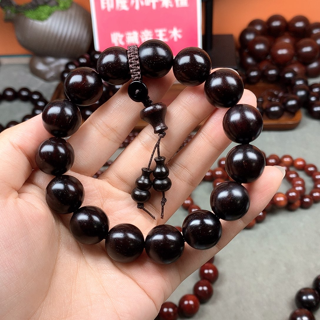 木宝阁小叶紫檀手串尺寸15mm（现货实拍）