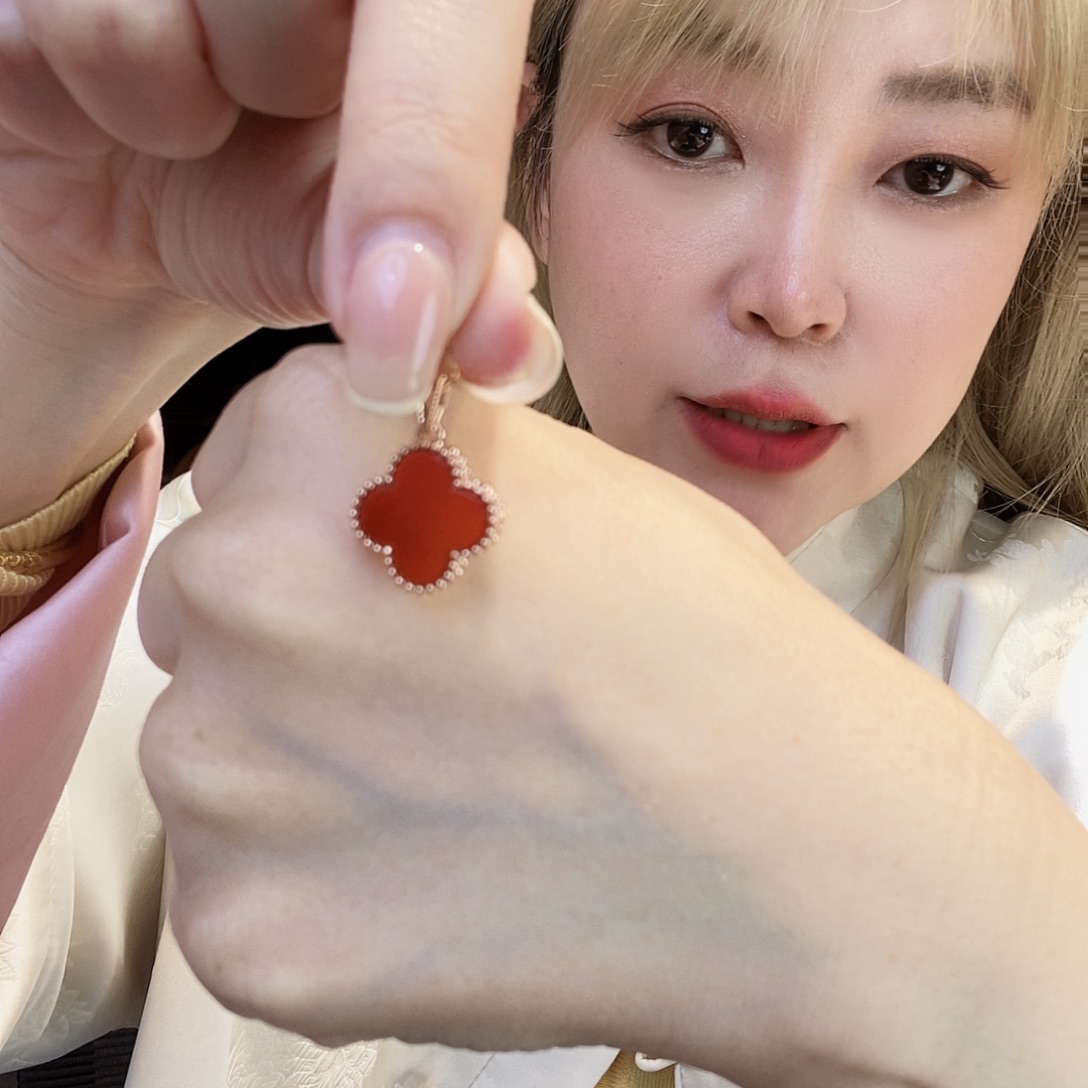 玛瑙/玉髓18K金镶嵌吊坠(不含链)15枚