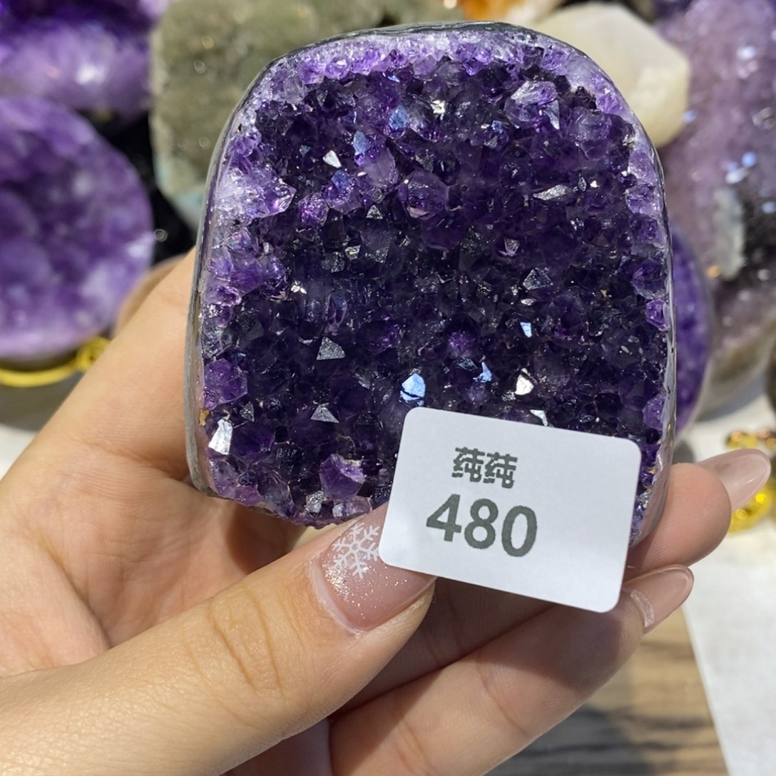 大型摆件（非配饰）紫晶未镶嵌屏风