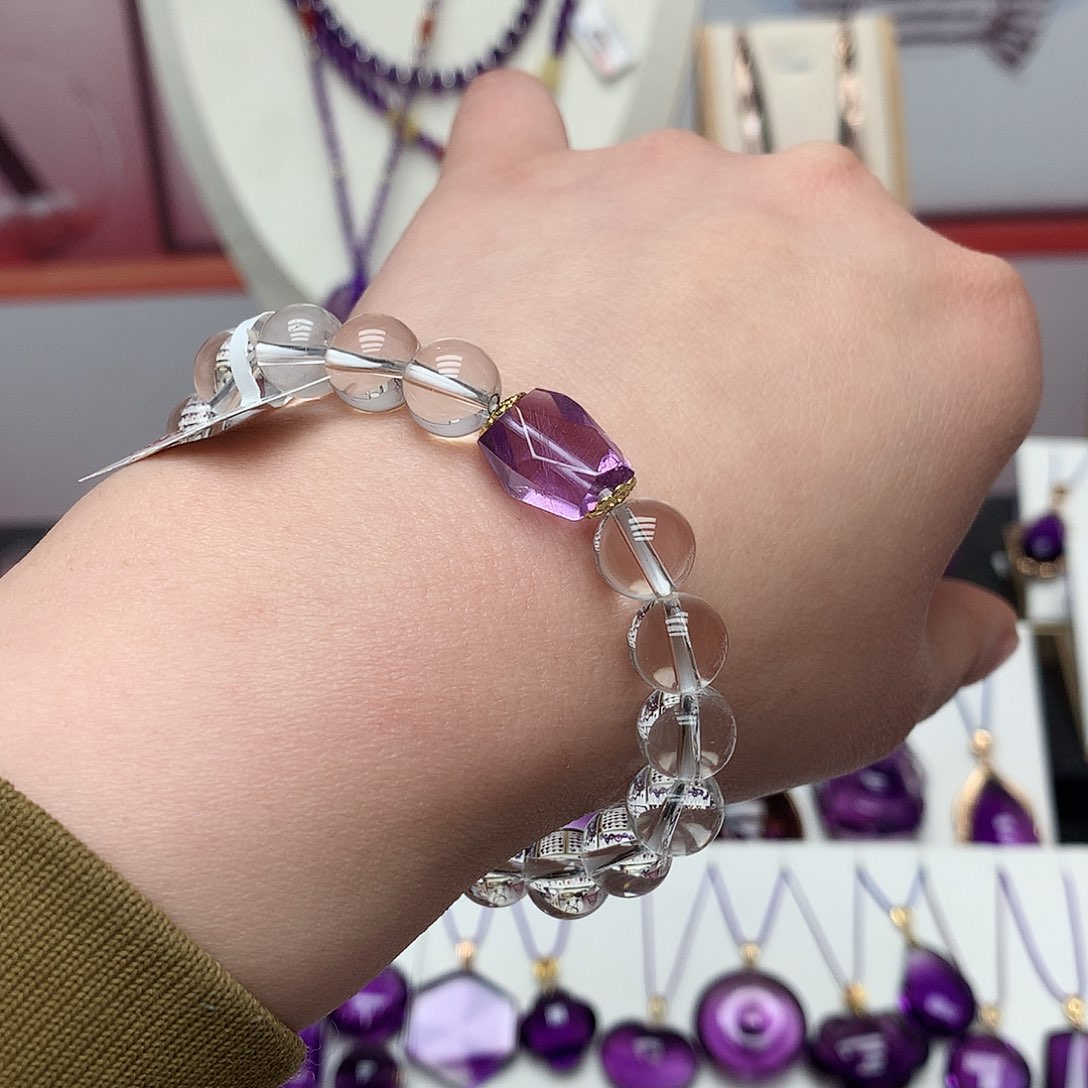 水晶巴西许愿手串9m m未镶嵌