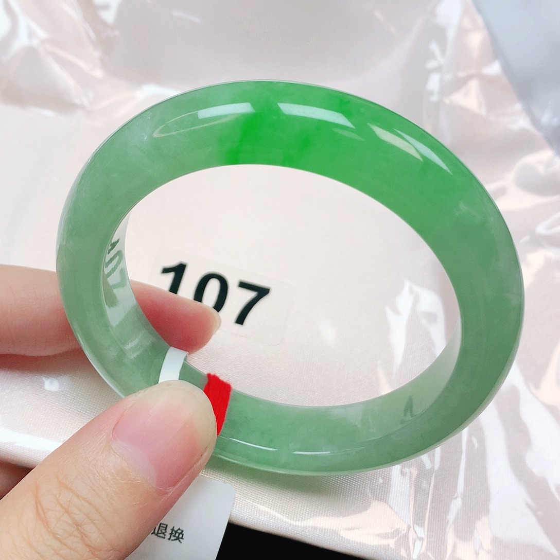翡翠未镶嵌手镯抖音107