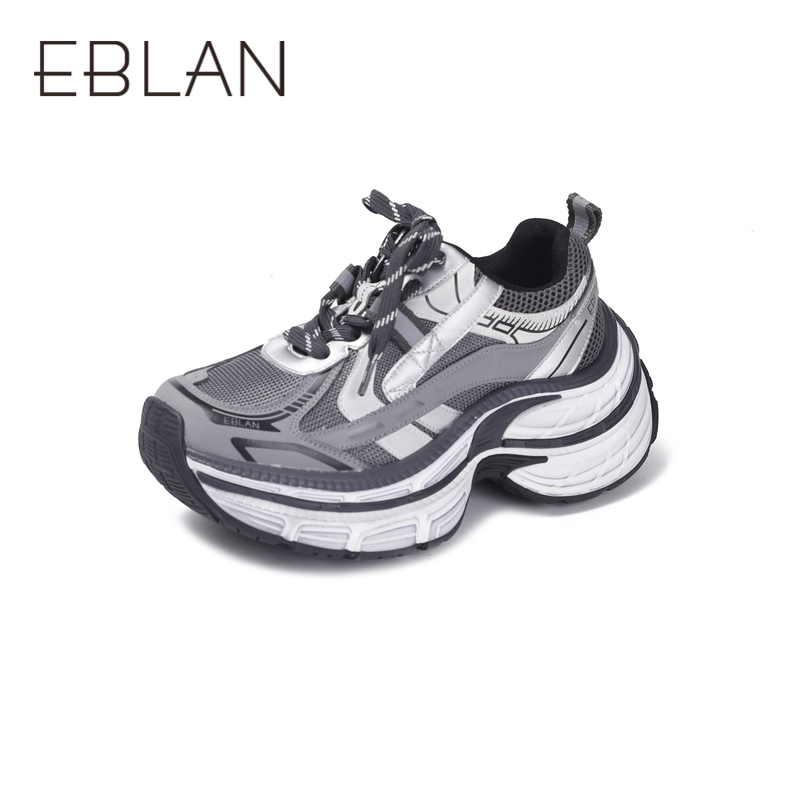 伊伴2025春季时尚潮流女时尚休闲鞋舒适百搭透气厚底B25163201