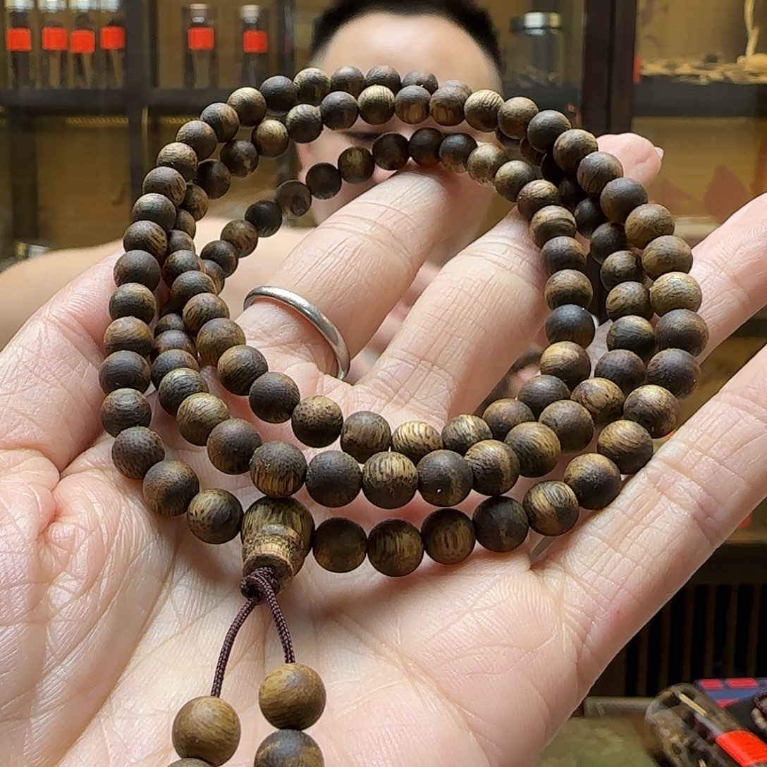 沉香手串9棋楠6mm118多圈圆珠 14g+多样性发一串