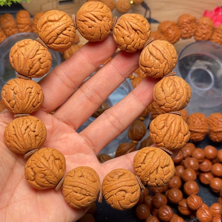 桃核手串龙纹桃核24