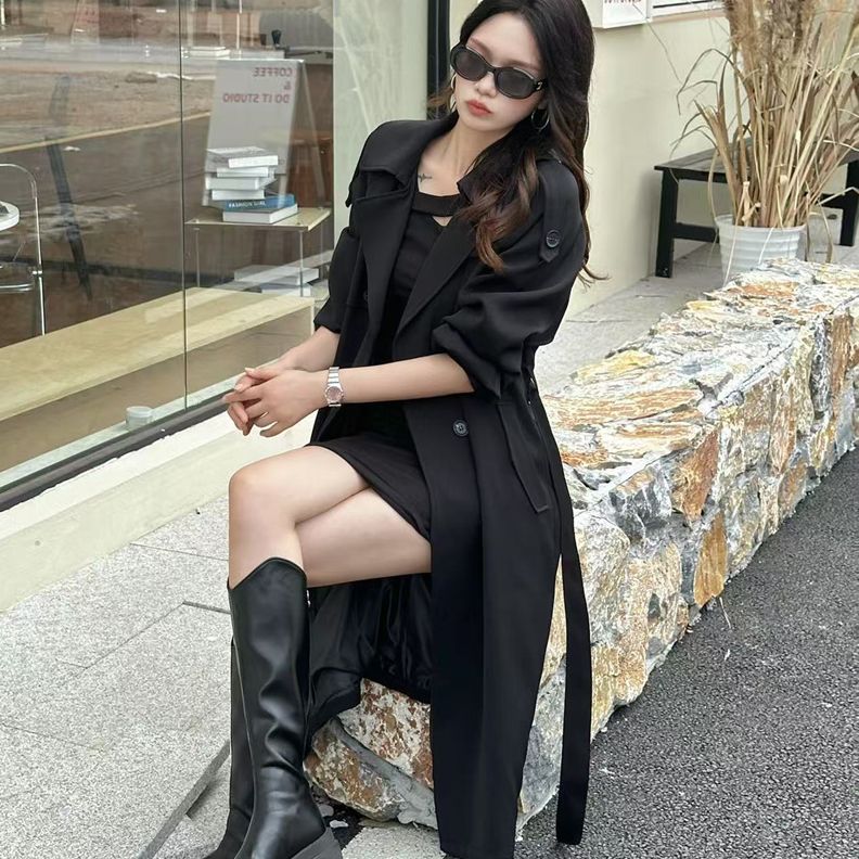 【XIAO】风衣外套女款新款韩版气质大衣春8588
