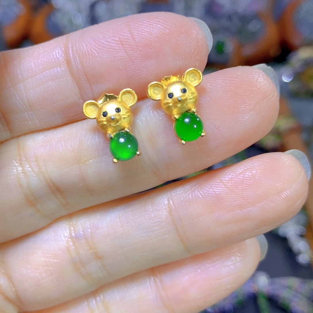 翡翠颈饰合金天然翡翠