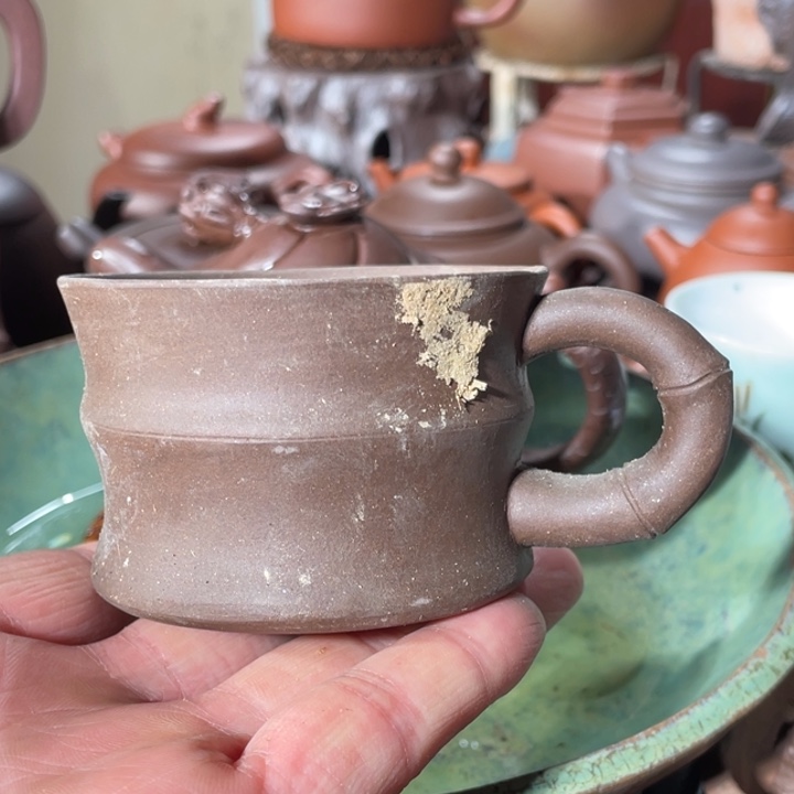 紫砂茶杯手工紫砂杯子