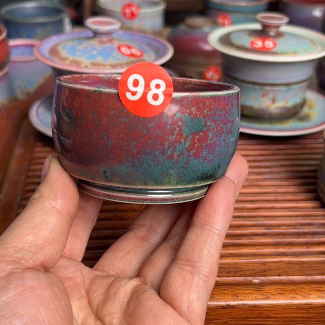 手工制作钧窑茶器