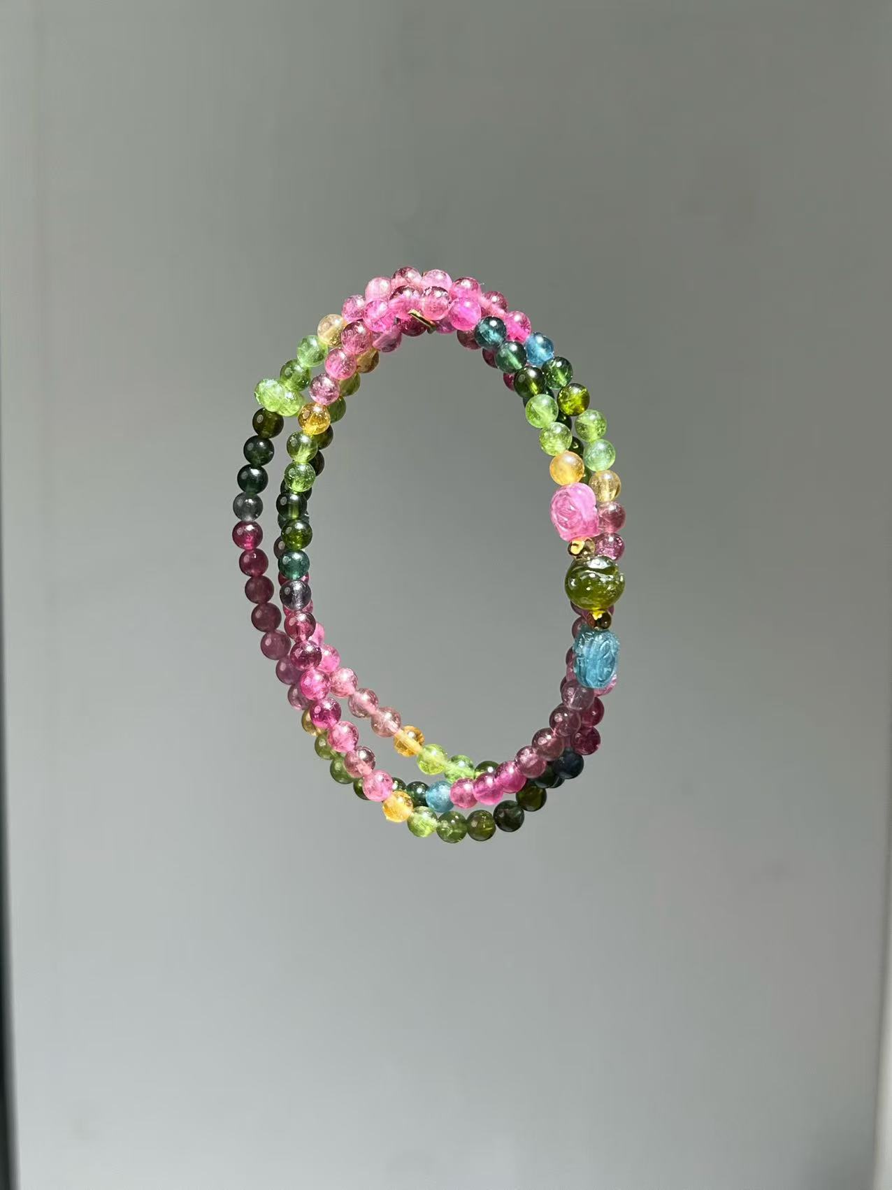 水晶手链 【一 懿 】 ｜｜三色堇 ~ 手链款