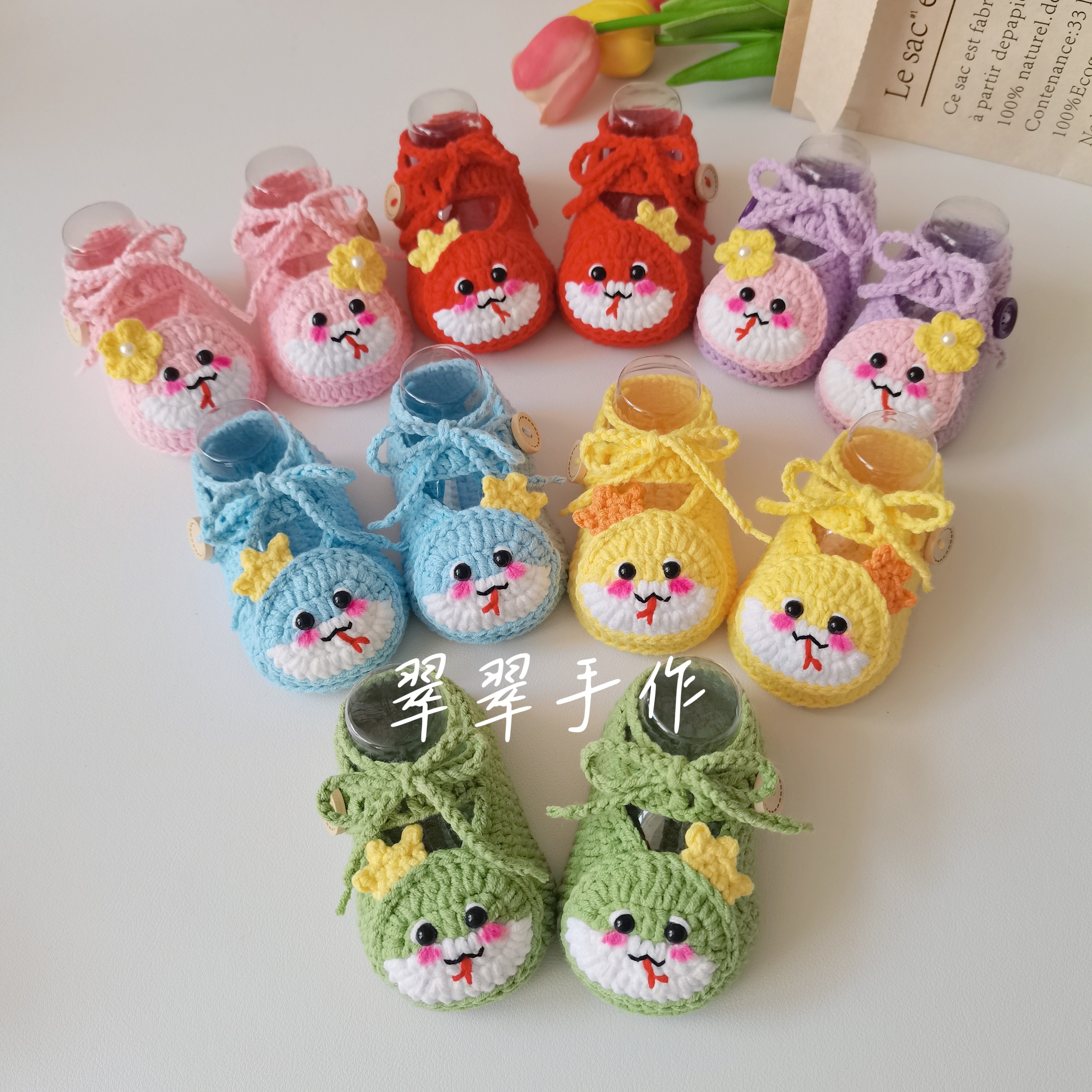 【材料包/成品】春秋款蛇宝船鞋手工diy/材料包送视频教程