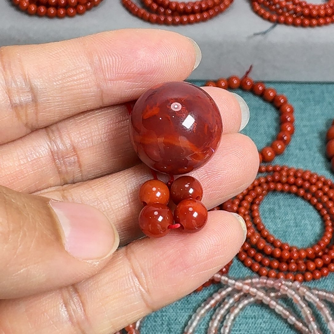 南红玛瑙未镶嵌项链