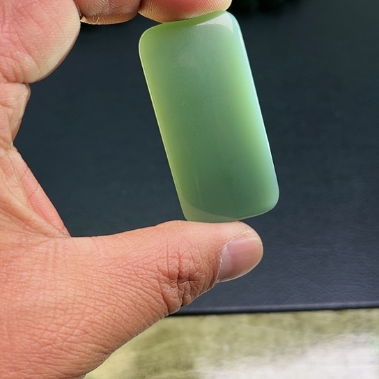 和田玉（碧玉）吊坠银S925镶嵌