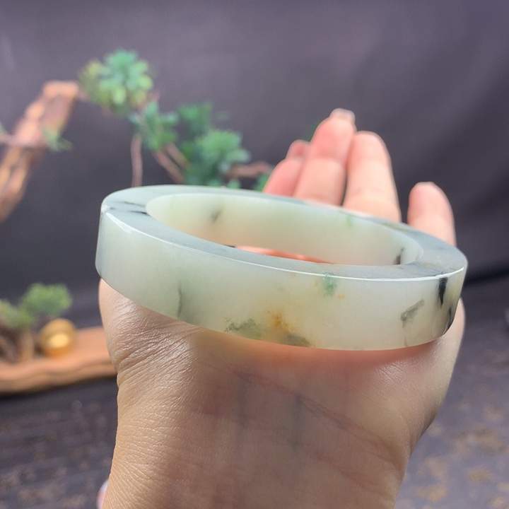 定制翡翠未镶嵌雁渡寒潭