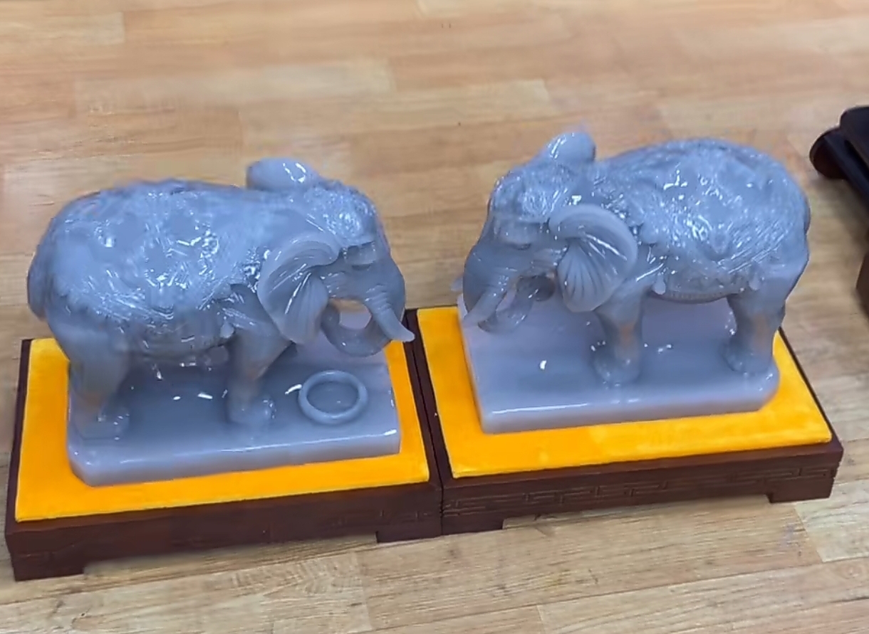 8009家居装饰摆件中式雕刻书房纪念品花鸟电视柜玄关创意山水白菜