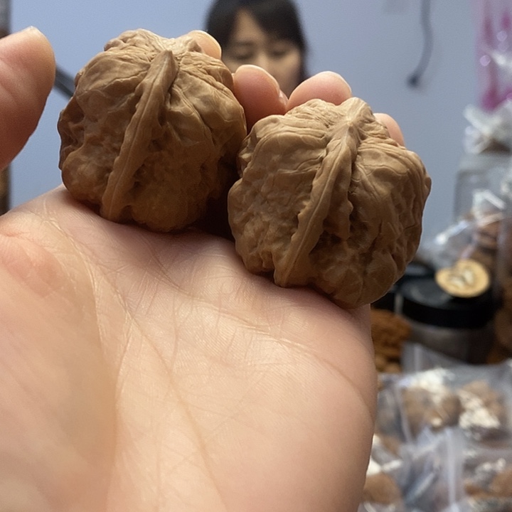 把件文玩核桃37红皮一帆风顺