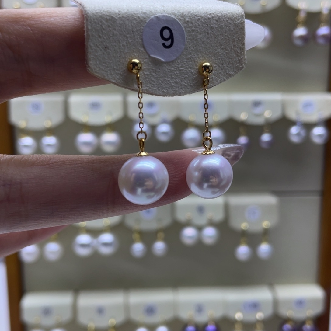 淡水珍珠耳饰银S925镶嵌