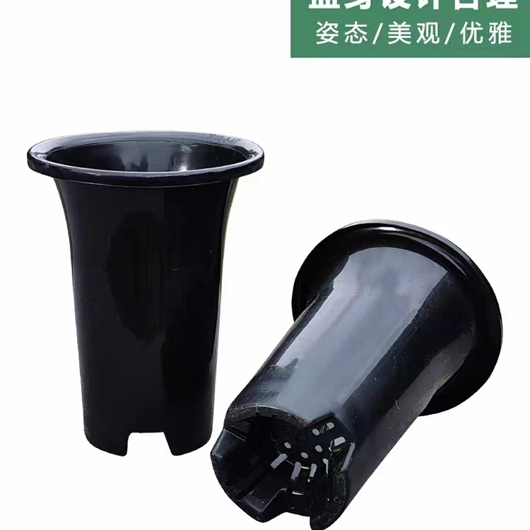 加厚塑料无侧孔透气兰花专用高脚盆简约设计适合种植兰草