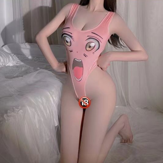 网红二次元拍内衣动漫连体衣泳装派对紧身衣