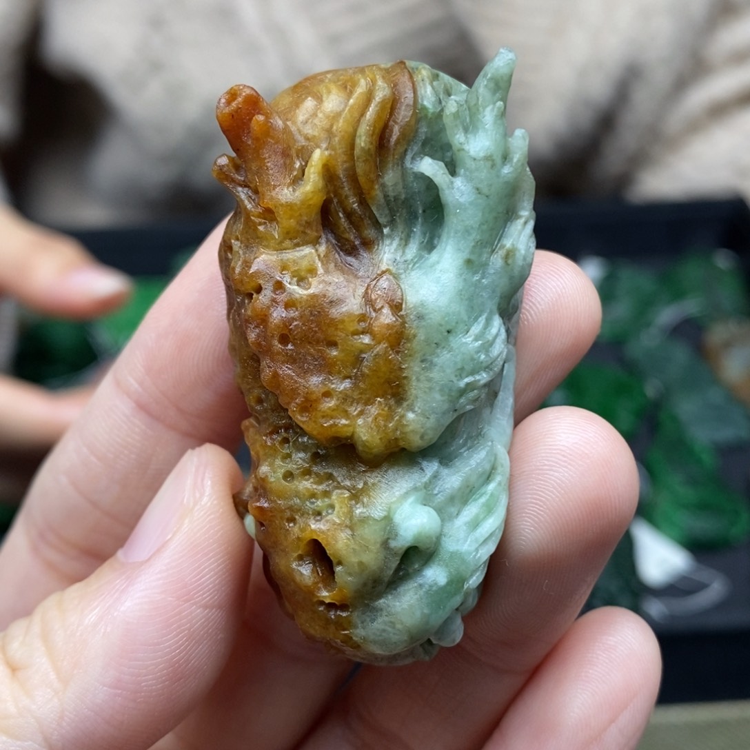 翡翠颈饰未镶嵌毛货龙骨52号